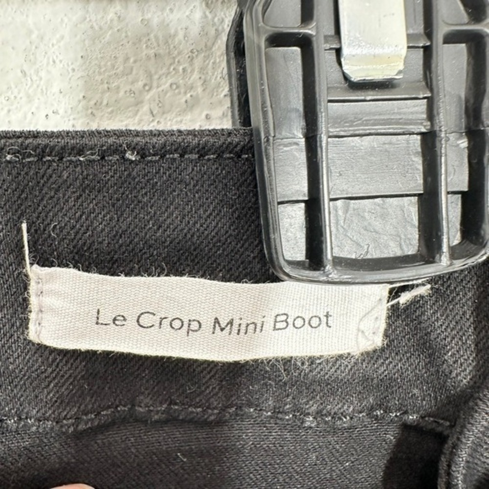 FRAME Le Crop Mini Boot Jeans Black Denim Cropped Flare‎ Womens Size 28 - Picture 4 of 9
